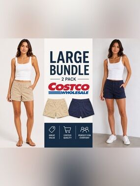 Nautica Jeans Women’s Bermuda Shorts Bundle Black and Beige